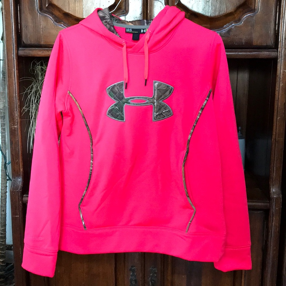 Under Armour Hot Pink & Camo Sweatshirt